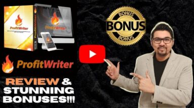 Profit Writer Review🔥✍️+MAD Traffic Bonuses🔥✍️Brand New Cloud Based A.I. Content Creator💸💰💲
