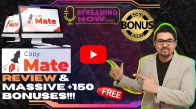 CopyMate Review⚡💻📲Brand New A.I. Creates Marketing Copies In Minutes📲💻⚡Get FREE +150 Bonuses💲💰💸