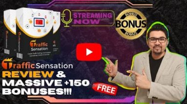 Traffic Sensation Review⚡💻📲Create 100s Of Traffic Pulling Videos In Any Niche📲💻⚡FREE +150 Bonuses💲💰💸