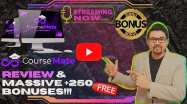 CourseMate Review⚡📲Create 'Udemy Like' Like E-Learning Sites Just In 3-Clicks💻⚡FREE +250 Bonuses💲💰💸