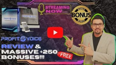 ProfitVoice Review⚡💻📲Create, Edit & Sell Unlimited Voiceovers📲💻⚡Get FREE +250 Bonuses💲💰💸