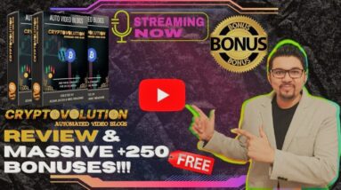CryptoVolution Review⚡💻📲Create ​​​​​​​Outstanding Cryptocurrency Video Blogs📲💻⚡FREE +250 Bonuses💲💰💸