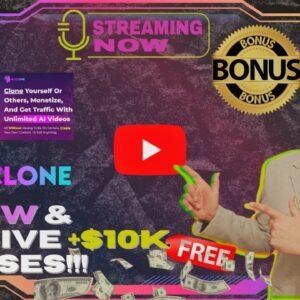 AI Clone Review⚡📲Clone Yourself/Others & Get Traffic With Unlimited AI Videos💻⚡FREE +350 Bonuses💲💰💸