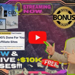 Click Ai Bank Review⚡📲💻Create ClickBank Affiliate Sites With DFY AI Content📲💻⚡FREE +350 Bonuses💲💰💸