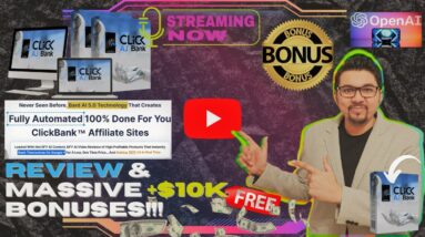 Click Ai Bank Review⚡📲💻Create ClickBank Affiliate Sites With DFY AI Content📲💻⚡FREE +350 Bonuses💲💰💸