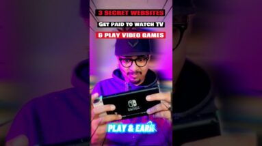 3 Secret Website! Get Paid To Watch TV & Play Video Games 🕹 🎮  #gaming #makemoneyonline #sidehustle