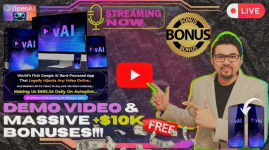 vAI DEMO Video⚡📲💻[LIVE] Turn ANY Video Into Profit-Pulling Machine💻📲⚡Get FREE +350 Bonuses💲💰💸