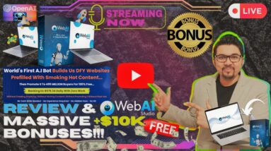 WebAiStudio Review⚡📲💻Deploy Stunning Websites By Leveraging ChatGPT💻📲⚡Get FREE +350 Bonuses💲💰💸