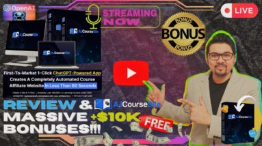 AICourseSite Review⚡📲💻[LIVE] DFY Course Sites With +185,000 Online Courses💻📲⚡FREE Bonuses💲💰💸