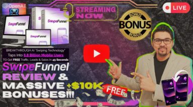 SwipeFunnel Review⚡📲💻[LIVE] Brand New AI Swiping Technology For UNLIMITED Traffic💻📲⚡FREE Bonuses💲💰💸