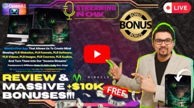 Miracle AI Review⚡💻[LIVE] Create & Sell Unlimited PLR Content📲⚡FREE Bonuses💲💰💸