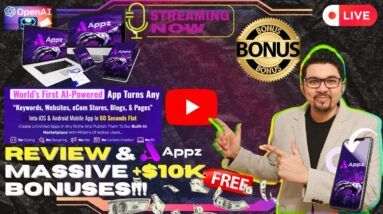 APPZ Review⚡💻[LIVE] Generate iOS & Android Apps With 3 Clicks📲⚡FREE 10K Bonuses💲💰💸