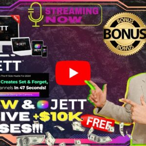JETT Review⚡💻[LIVE] World's 1st A.I-Powered Faceless YouTube Channel Builder📲⚡FREE 10K Bonuses💲💰💸
