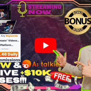 Ai Talkie Review⚡💻[LIVE] Ai Turns Url, Images, Or Text To DFY Viral Videos📲⚡FREE 10K Bonuses💲💰💸