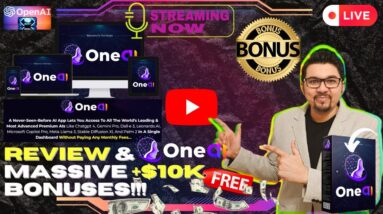 OneAi Review⚡💻[LIVE] Access All Premium AI's From A Single Dashboard📲⚡FREE 10K Bonuses💲💰💸