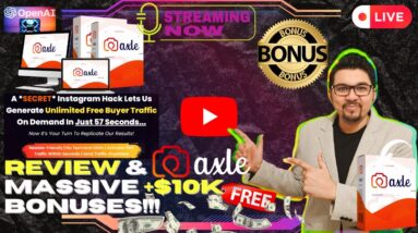 Axle Review⚡💻[LIVE] Instagram Hack To Generate Unlimited Free Buyer Traffic📲⚡FREE 10K Bonuses💲💰💸