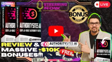 AuthoritySitesAi Review⚡💻[LIVE] 100% AI-Built Affiliate Sites That Google Loves📲⚡FREE 10K Bonuses💲💰💸