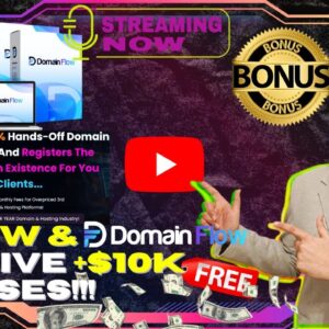 DomainFlow Review⚡📲💻 [LIVE] AI Powered DFY Domain & Hosting Business💻📲⚡FREE 10K Bonuses💲💰💸