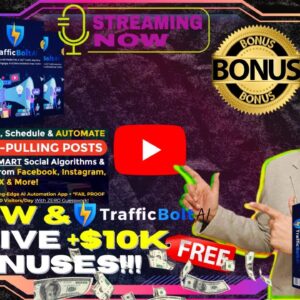 TrafficBoltAI Review⚡📲[LIVE] Create, Schedule & AUTOMATE 100s of Posts In Mins!💻⚡FREE 10K Bonuses💲💰💸