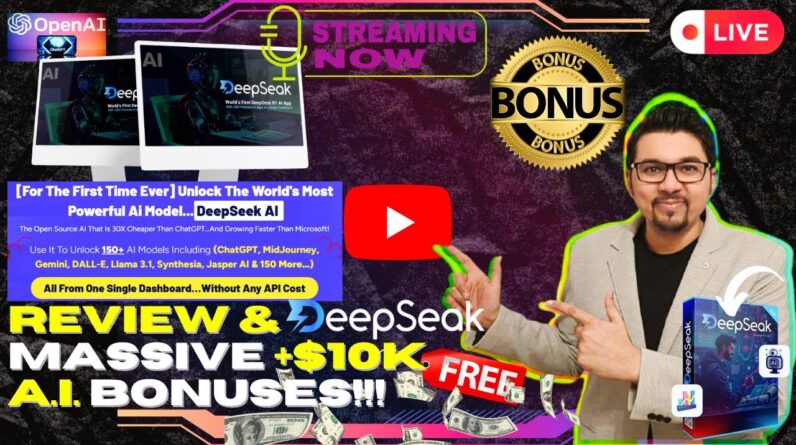 DeepSeak Review⚡📲💻[LIVE] DeepSeek - Unlock The World's Most Powerful Ai Model💻📲⚡FREE AI Bonuses💲💰💸