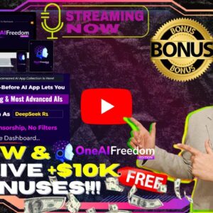 OneAiFreedom Review⚡📲💻[LIVE] Access All AIs Uncensored, No Rules, No Censorship💻📲⚡FREE AI Bonuses💲💰💸